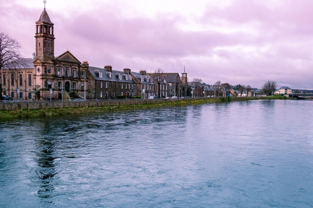 inverness, scotland, uk, highlands, scottish, sky, city, nature, clouds, architecture, blue sky, blue, water, houses, buildin
