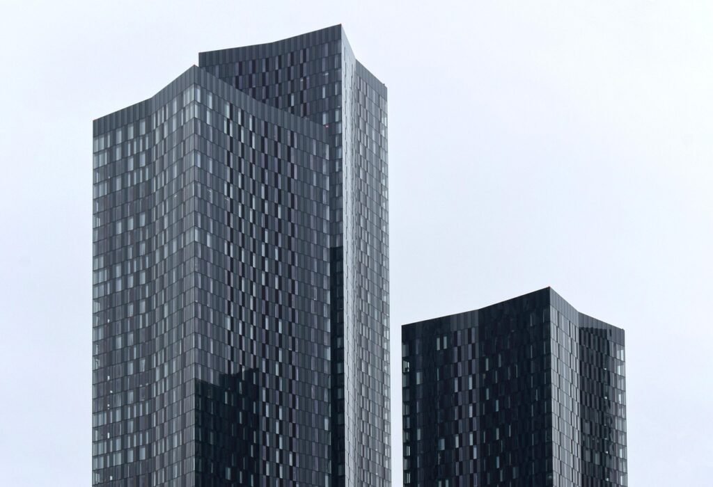 skyscrapers, buildings, architecture, modern, contemporary, glass, manchester, england, uk, manchester, manchester, mancheste