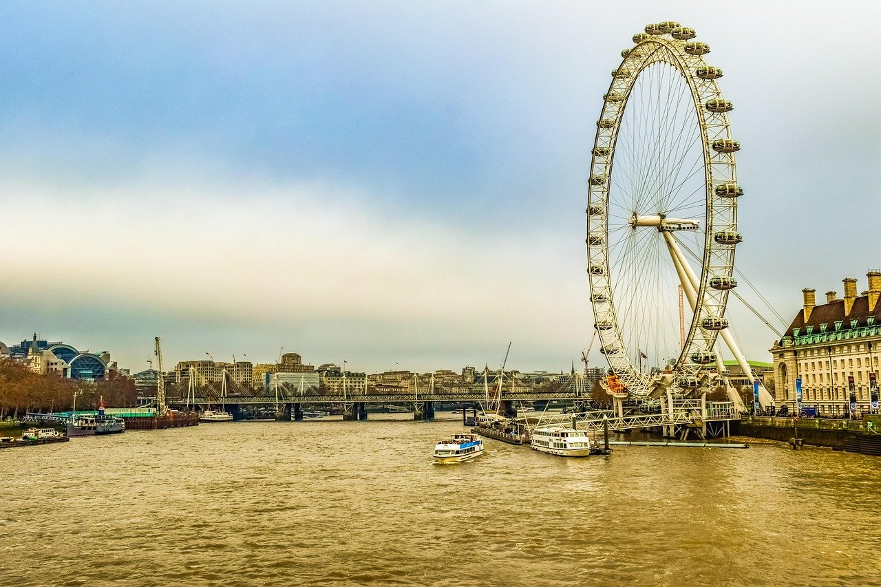 london eye, ferris wheel, london, england, landmark, thames, river, architecture, uk, city, tourism, famous, attraction, symb