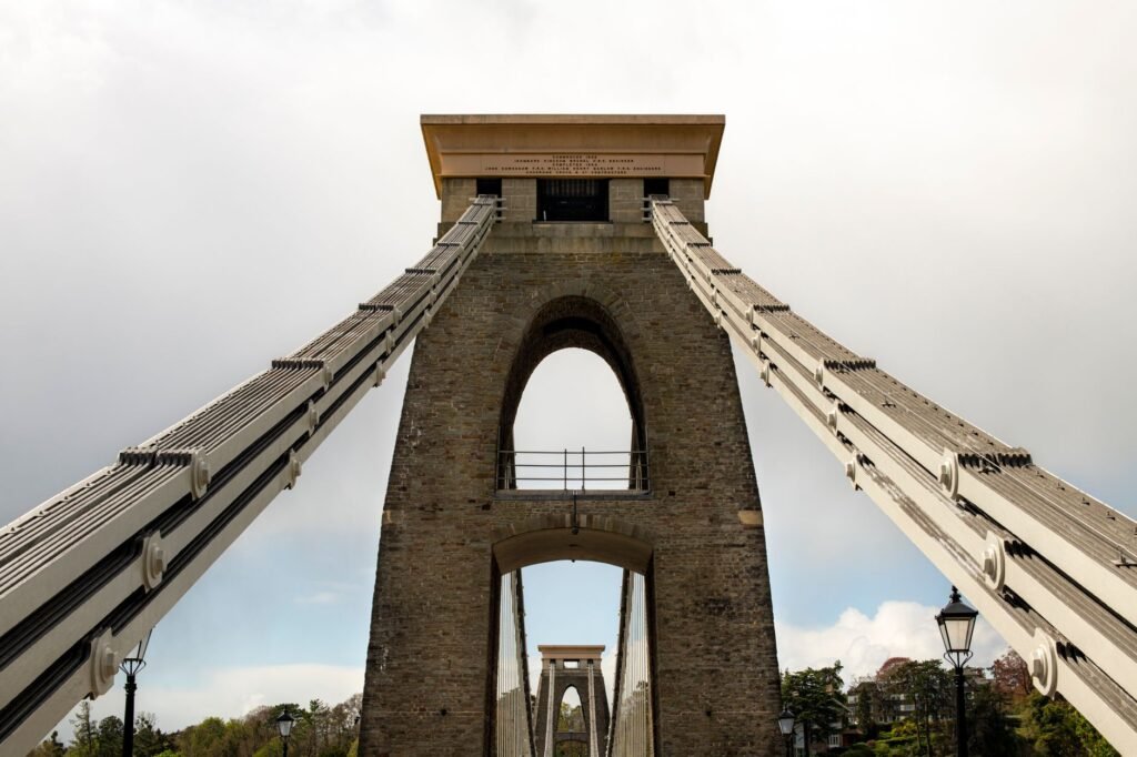 Explore the architectural beauty of the Clifton Suspension Bridge in Bristol.