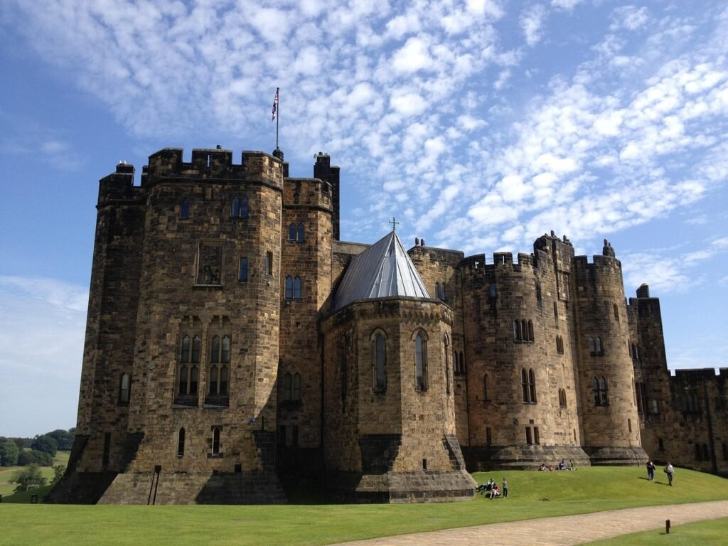 castle, great britain, harry potter, england, landscape, blue sky, english landscape, walls, castle wall, harry potter, harry