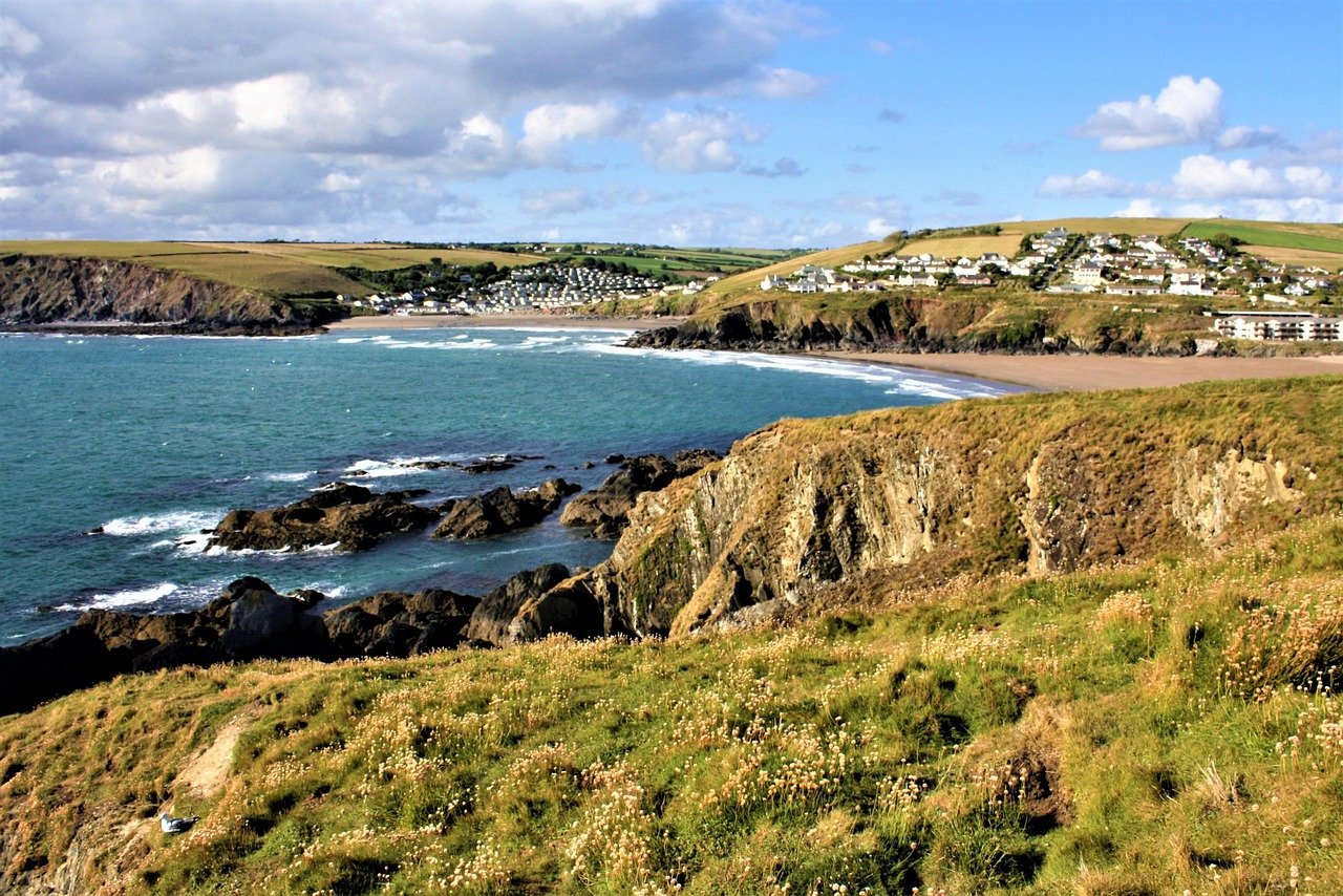 britannia, the south west of england, devon, plymouth bay, bigbury, nature, ocean