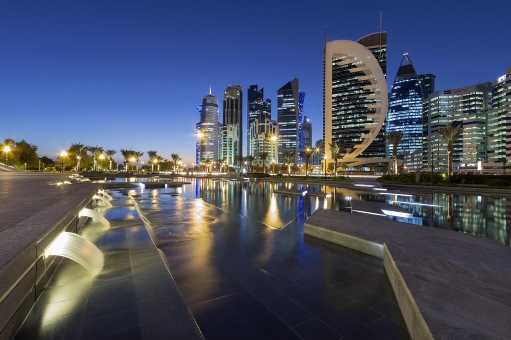 cityscape, doha, qatar, city, nature, buildings, architecture, skyscrapers, modern, middle east, sky, landscape, hotel park,