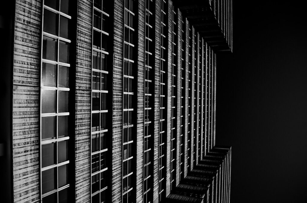 brutalist, architecture, building, concrete, landmark, city, brutalism, architectural, style, urban, southend-on-sea, monochr