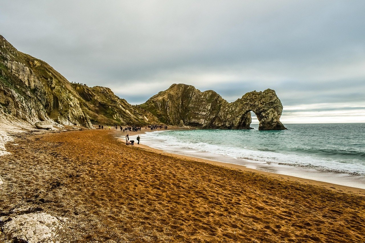 durdle door, beach, dorset, ocean, coast, landscape, jurassic coast, nature, rock, sea, bay, scenic, coastal, britain, englan