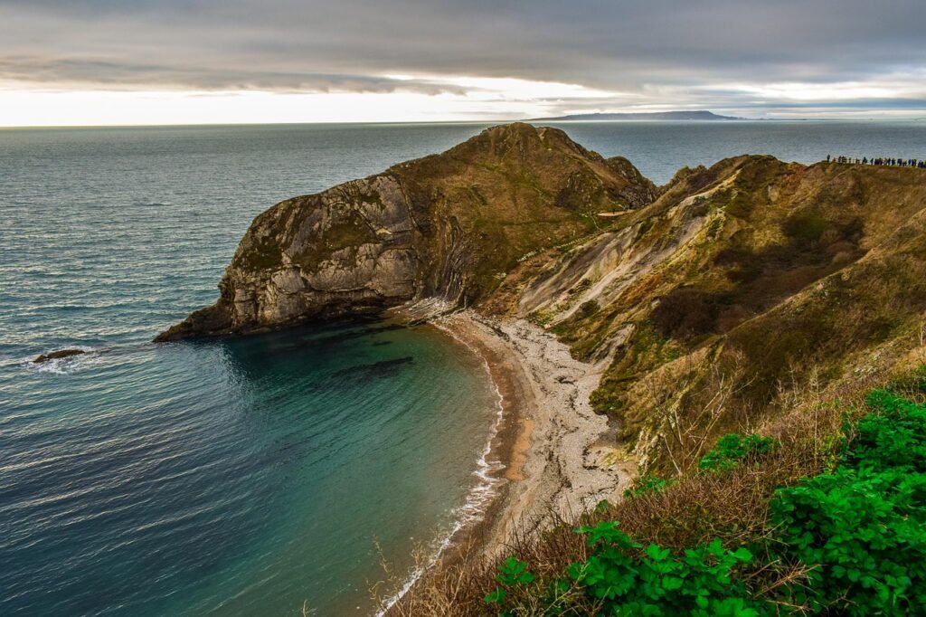 man o' war cove, beach, cove, ocean, sea, nature, landscape, seaside, bay, dorset, england, uk, coastal, scenic, travel, hori