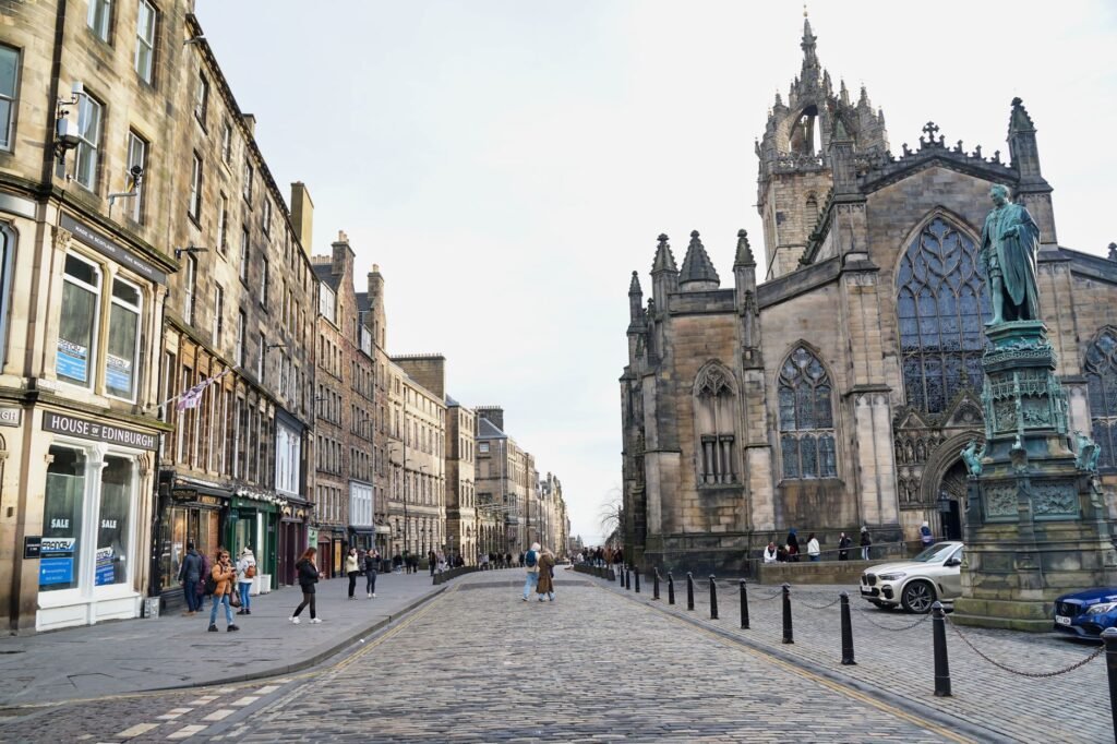 Discover the rich history of Edinburgh's Royal Mile with its Gothic architecture and vibrant street life.