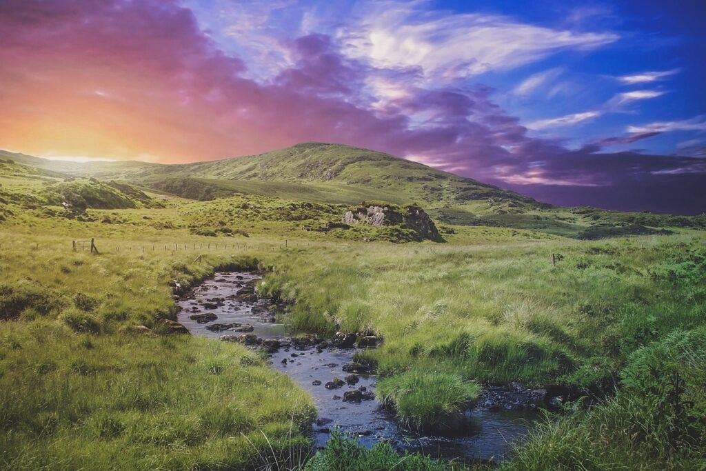 evening, twilight, ireland, landscape, summer, vacation, windows wallpaper, sunrise, sunset, 4k wallpaper 1920x1080, travel,