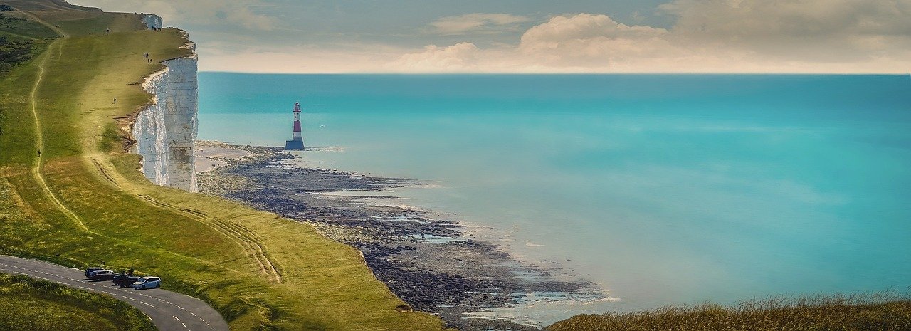 beach, the sea, cliffs, sand, great britain, uk, summer, island, eastbourne, nature, beachy head