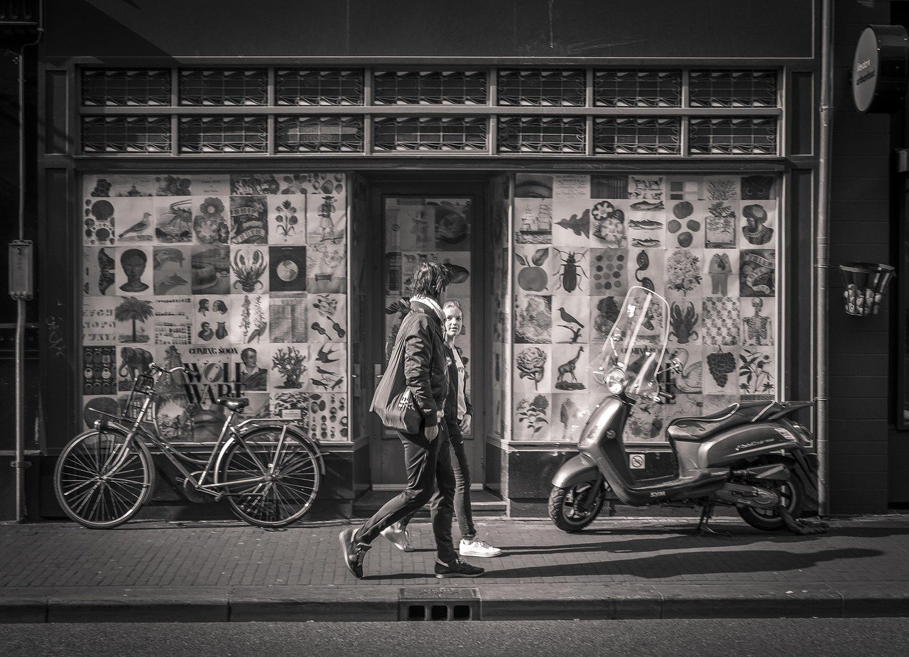 street, walking, city, people, travel, walk, life, couple, gray life, gray walking