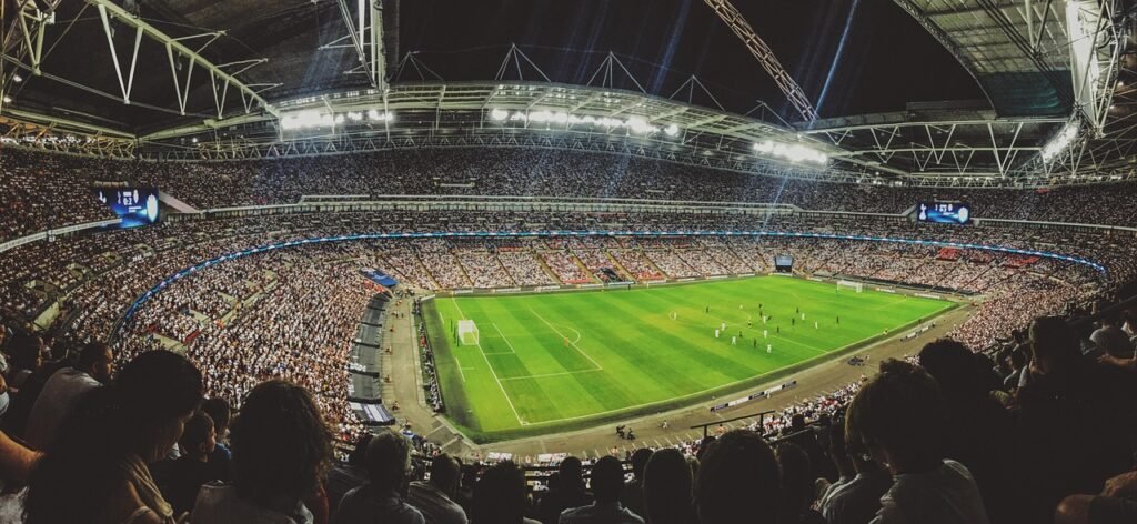 audience, soccer, stadium, soccer stadium, football stadium, soccer match, sport, bleachers, crowd, game, match, people, spec