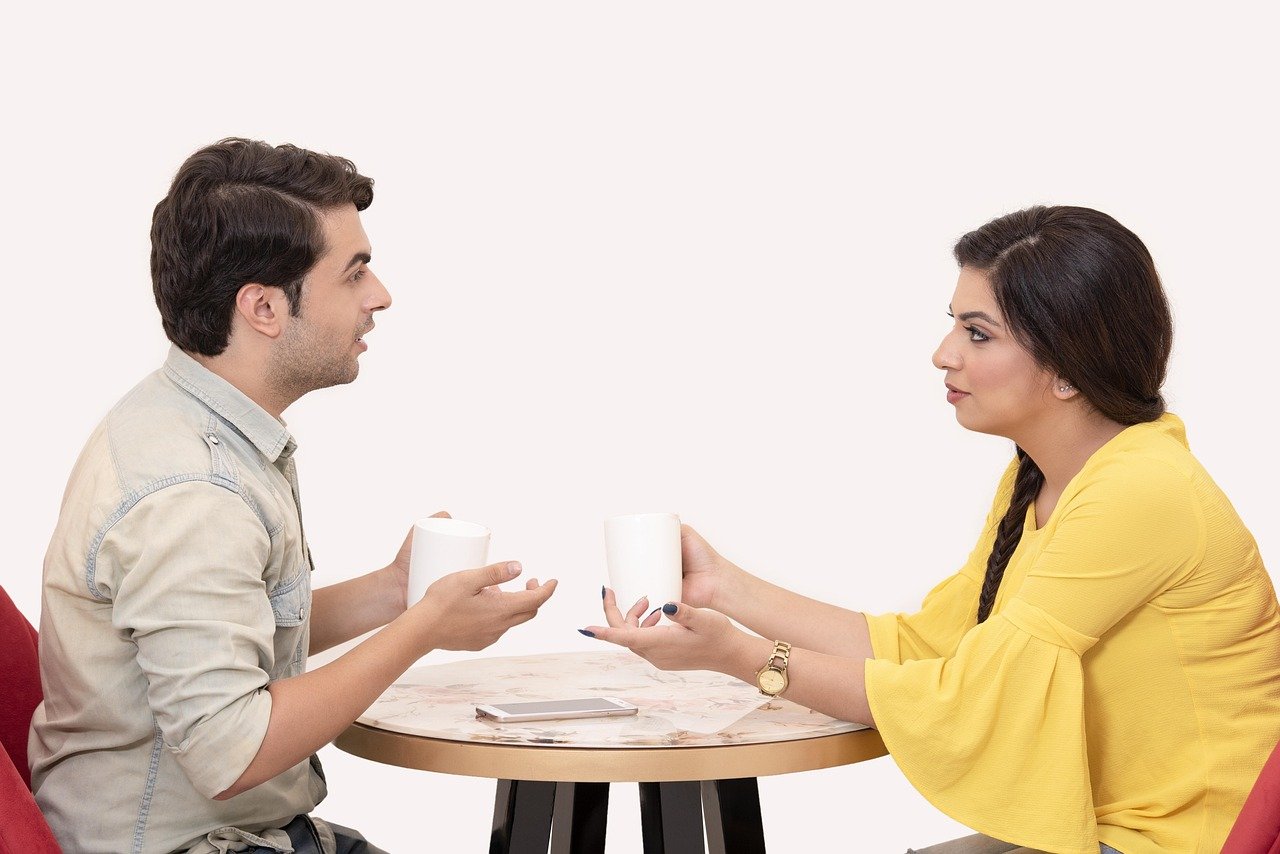 girl, boy, dating, cafe, couple, cute, young, together, friends, love, happiness, coffee, table, sitting, chatting, fun, love