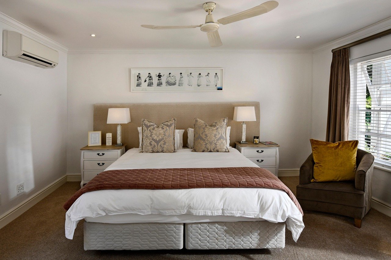 bedroom, interior design, bed, room, furniture, interior, indoors, bedroom interior, bedroom furniture, hotel room, house, ho