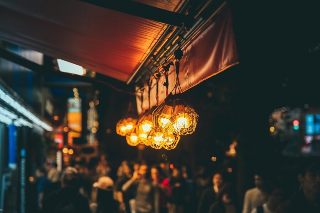 lamps, lighting, illuminated, incandescent, lanterns, light, night, street lamps, night photography, glowing, ambience, glow,