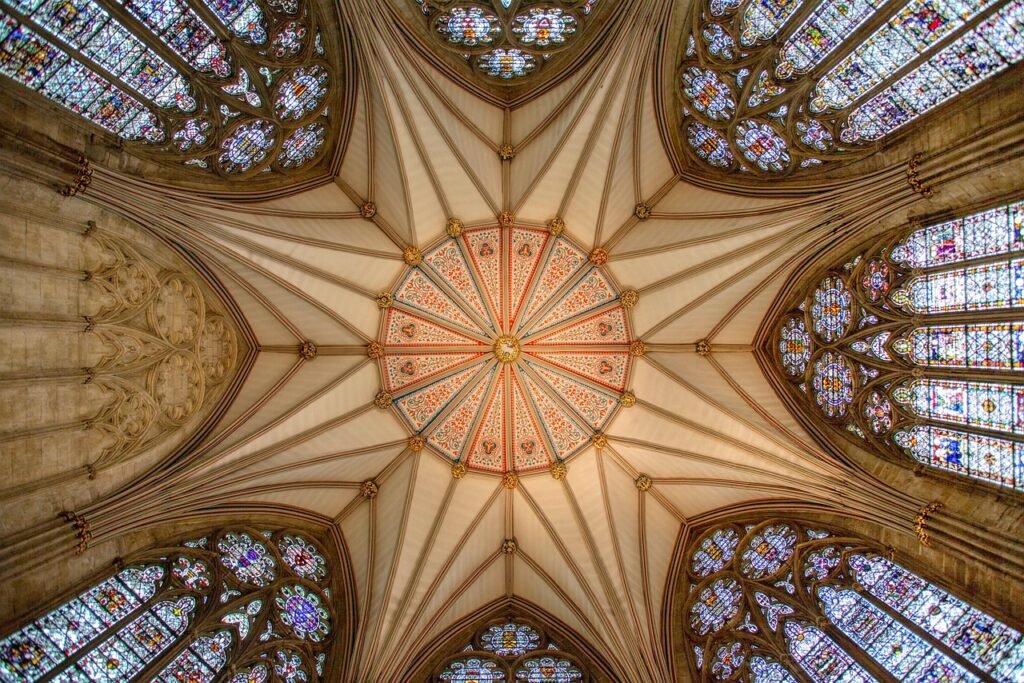 york minster, cathedral, interior, ceiling, architecture, christianity, landmark, church of saint peter, york, england, york