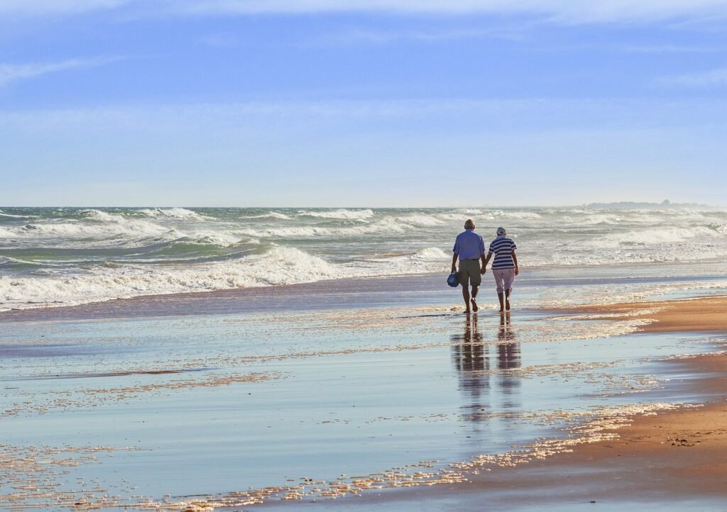 beach, nature, love, couple, marriage, together, man, woman, waves, romance, story