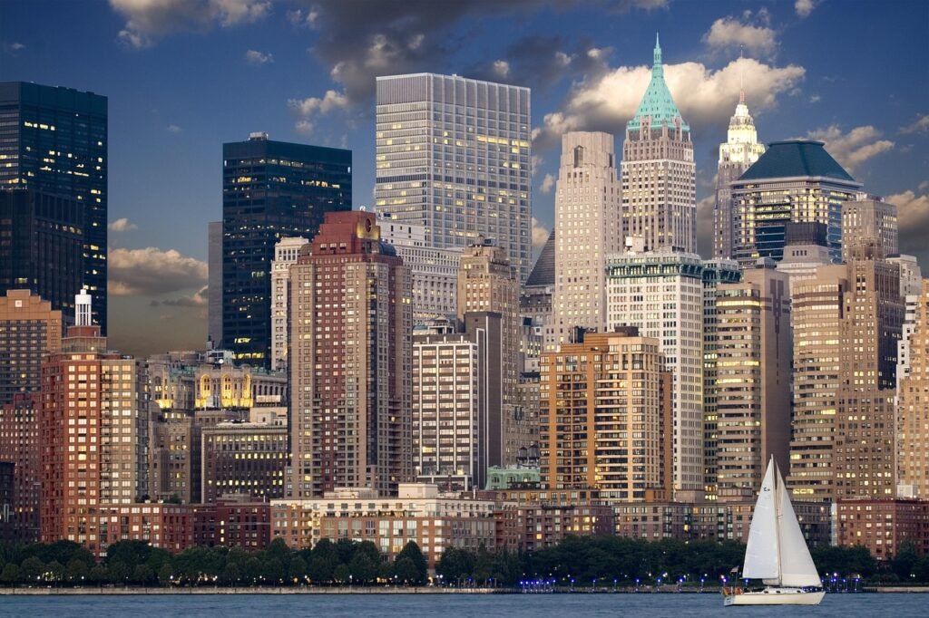 new york, skyline, manhattan, hudson, skyscraper, urban, new york city, city, ny, nyc, usa, panorama, united states, america,