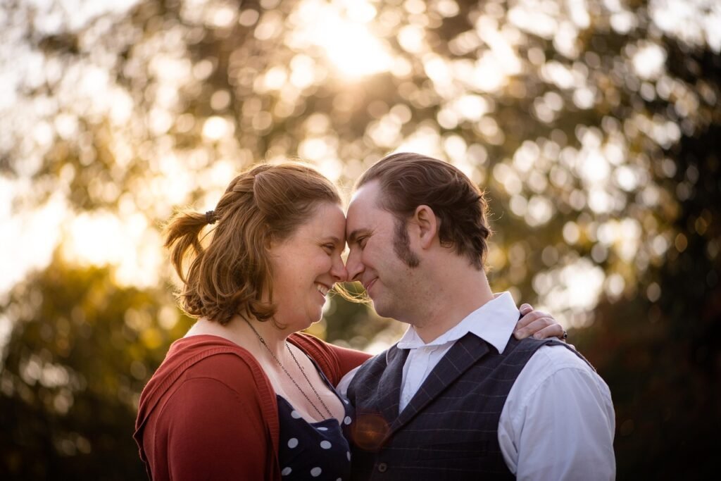 couple, love, sunset, lovers, relationship, romantic, together, nature, affection, romance, man, woman, dusk, bokeh, portrait