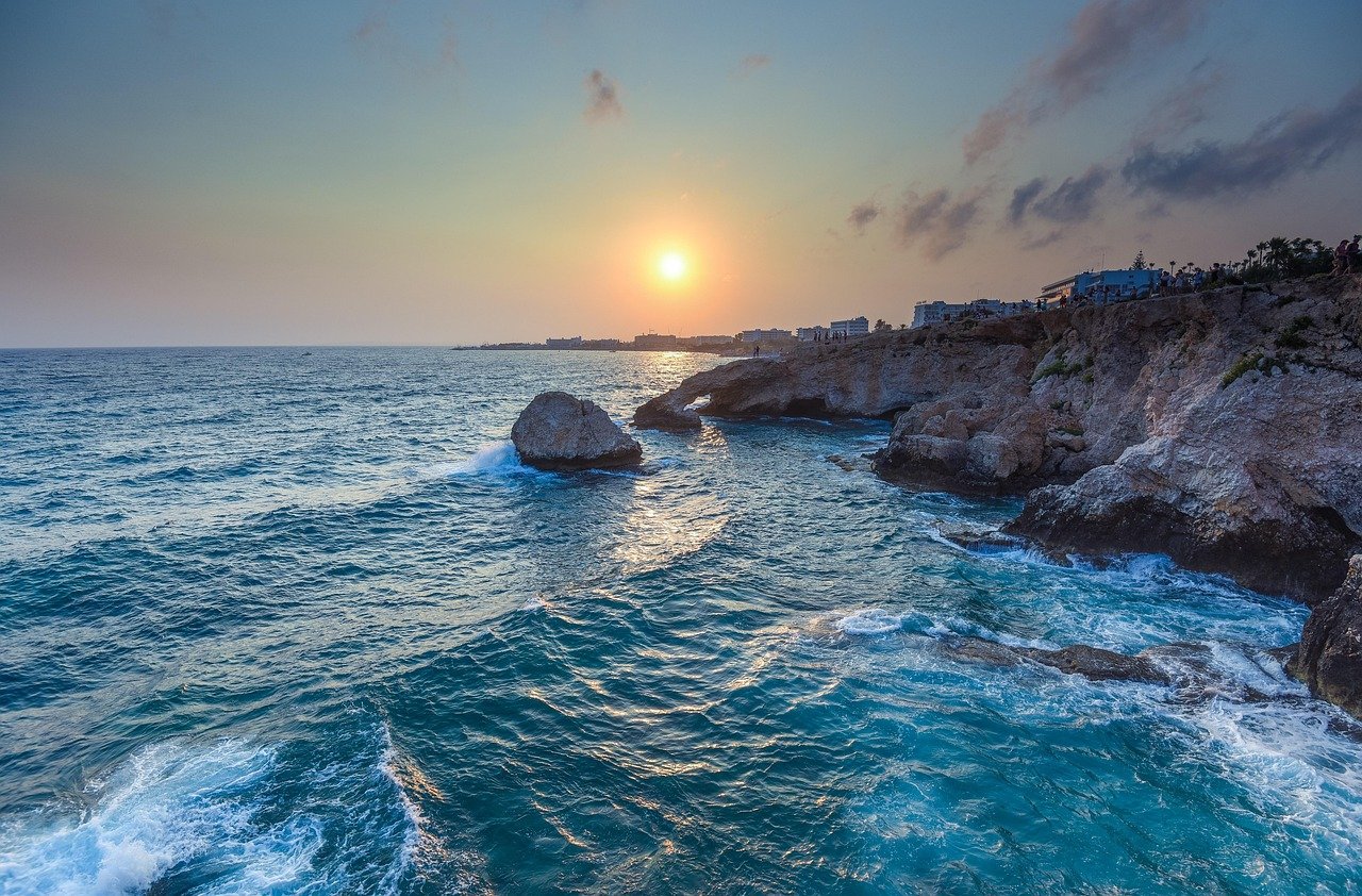 sea, waves, coast, ocean, coastline, cliffs, boulders, rock formations, seascape, nature, waters, sunset, horizon, sunrise, o