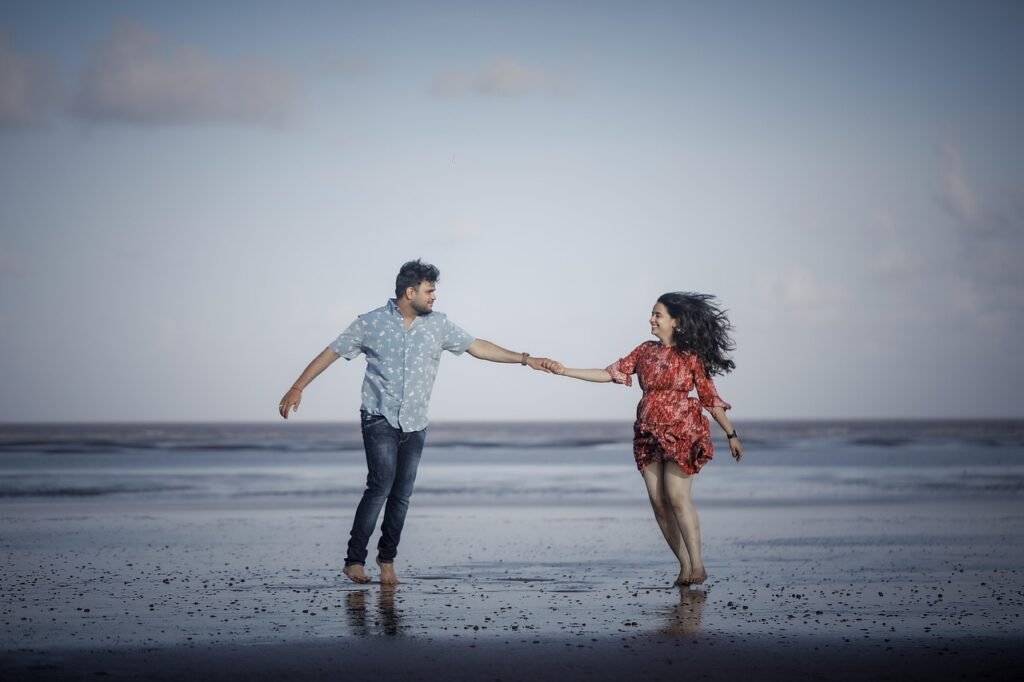 couple, nature, marriage, wedding, love, heart, lovers, fun, beach