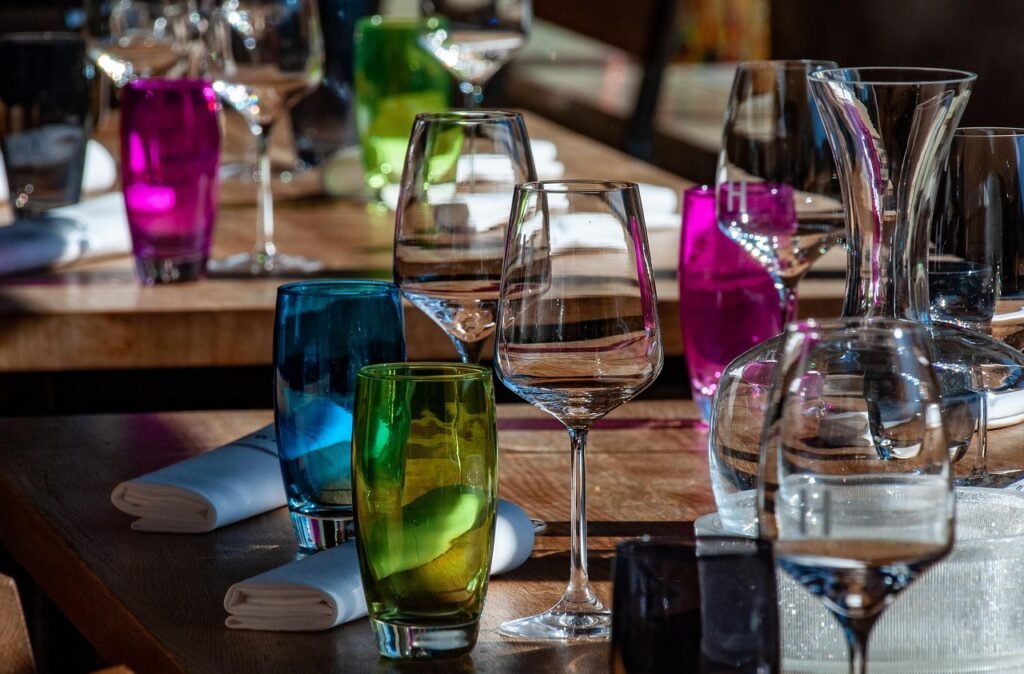 meal, restaurant, table, wine tasting, set table, gastronomy, decoration, wine glasses