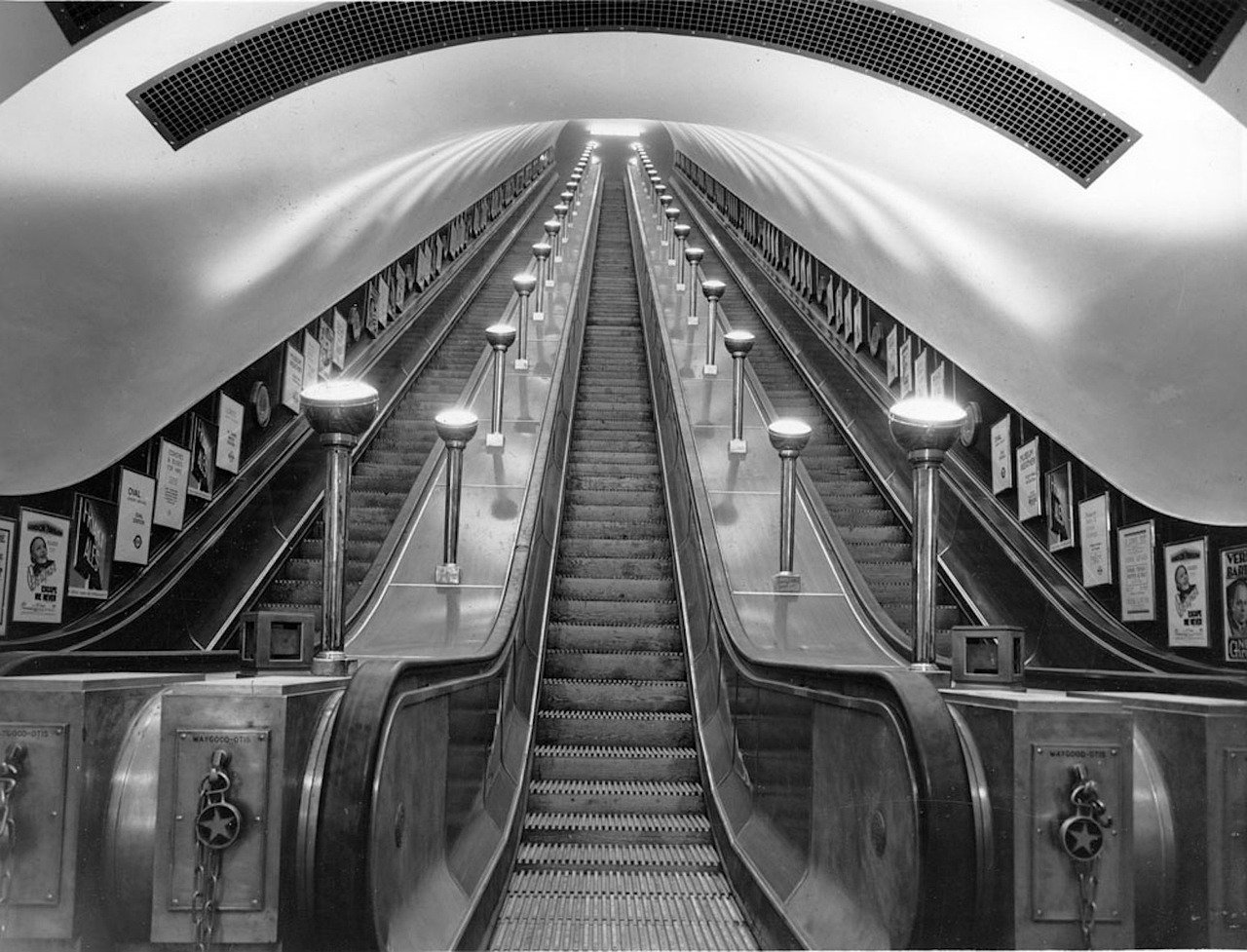 london, england, united kingdom, escalator, architecture, steps, building, lights, lighting, underground, tunnel, moving, mac