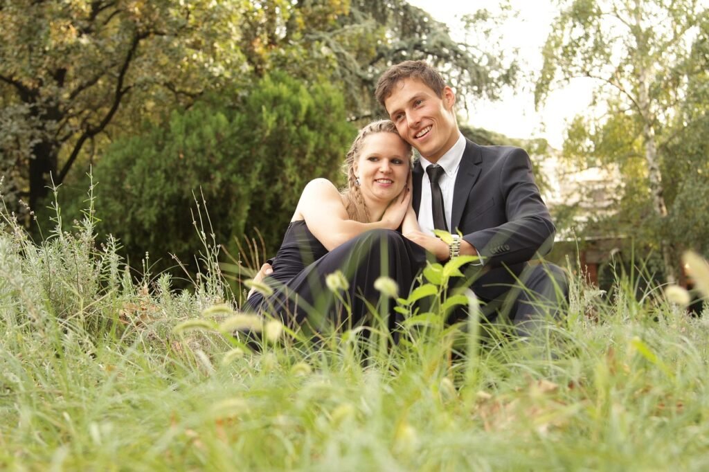 wedding, love, romantic, couple, happy, park