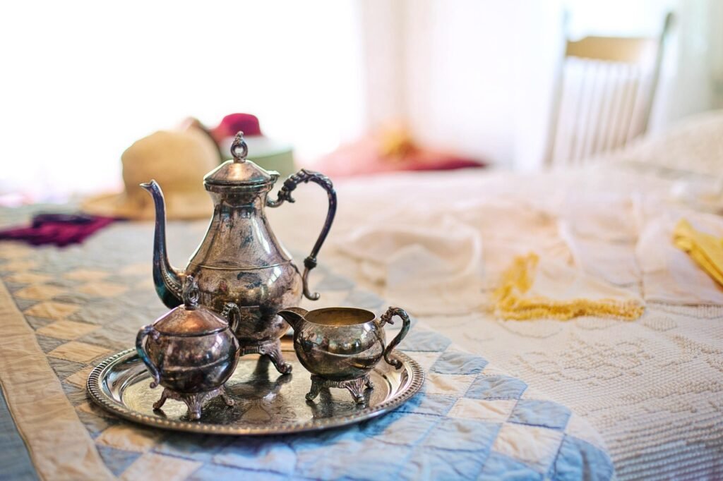 silver tea set, tea time, tea, breakfast in bed, breakfast, bedroom, tea time, tea time, tea time, tea time, tea time, tea, t