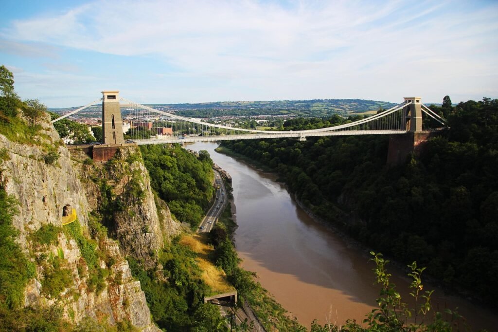 suspension bridge, bridge, clifton, suspension, architecture, landmark, river, travel, building, tourism, water, urban, famou